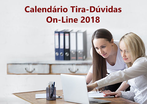 Calendário Tira-Dúvidas On-Line 2018